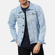 Sky Blue Classic Denim Jacket Mens