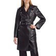 Womens Slim Fit Black Leather Coat