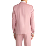 Pink Men's Wool Tailored Fit Single Breasted Two Piece Suit