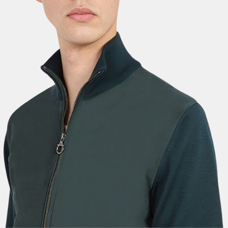 Mens Teal Green Bomber Suede Leather Jacket