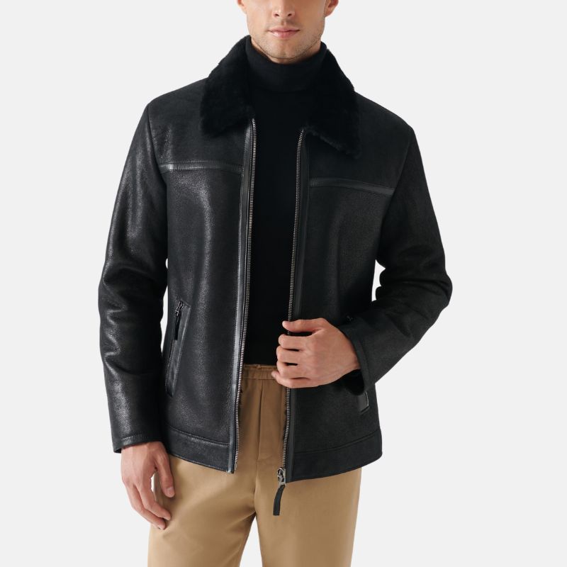 tony-fur-collar-black-leather-jacket-men