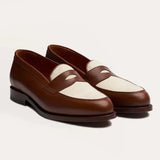 Two Tone Leather Penny Loafers