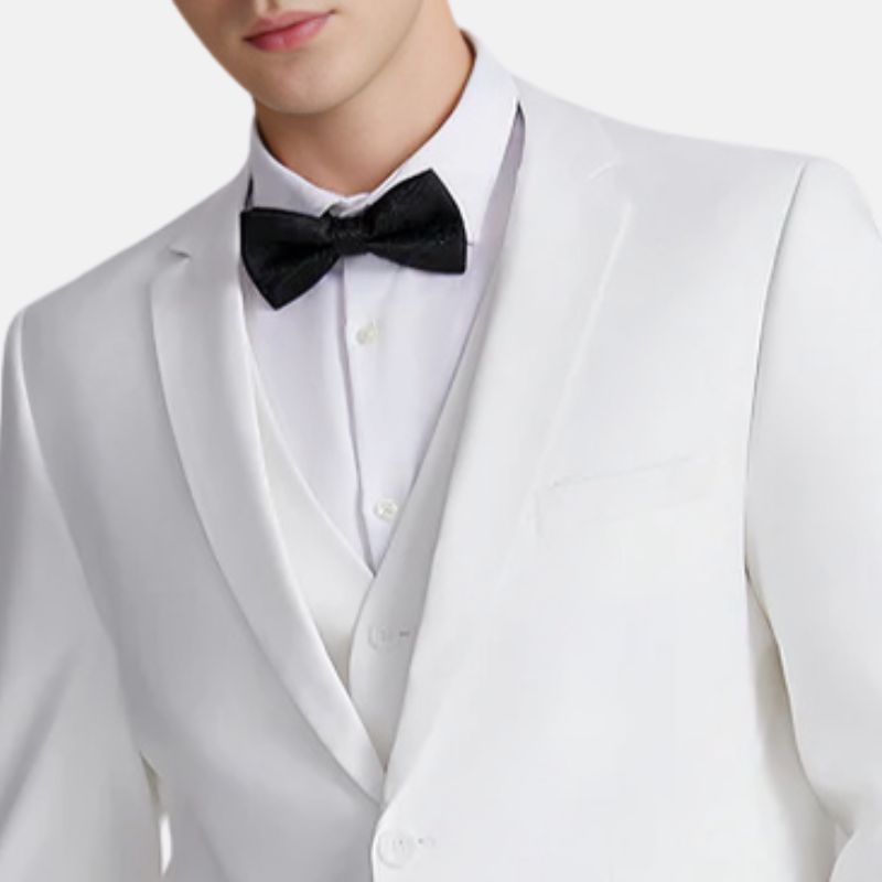 White Mens Formal Suit