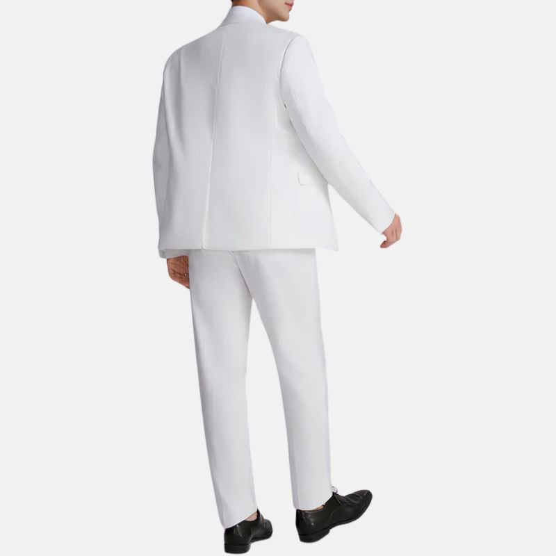 Mens Formal All White 3 Piece Suit