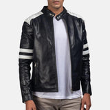 white-and-black-leather-jacket