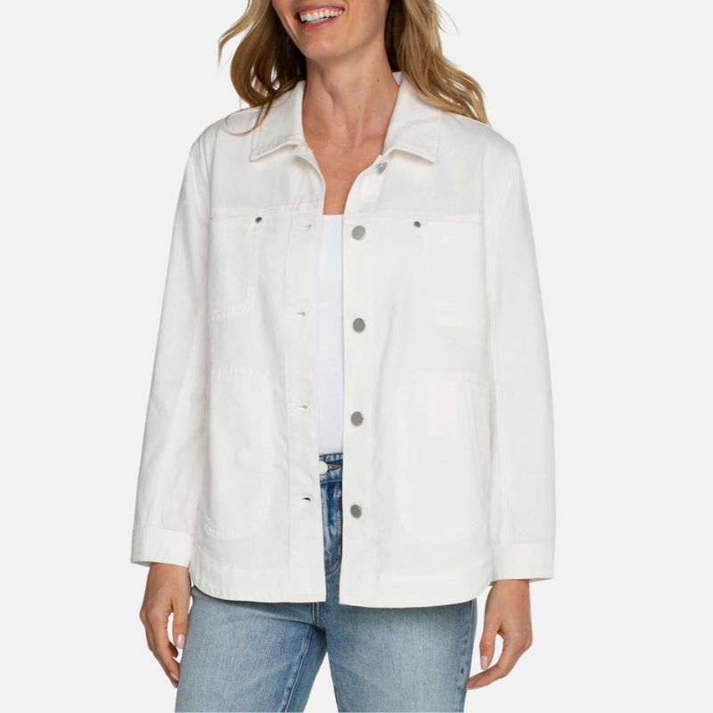 White Womens Shirt Jacket