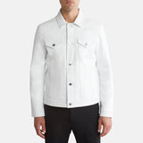 White Leather Jacket Mens