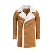 Double Breasted Camel Brown Mens Winter Coat