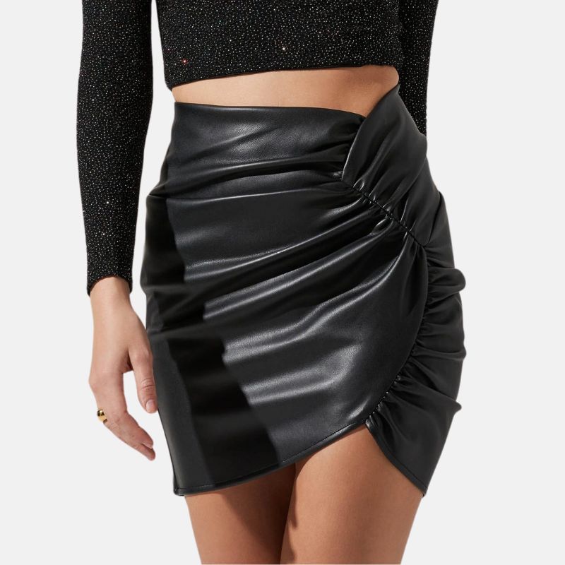 Black Leather Mini Skirt