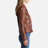 Brown Leather Motorcycle Jacket