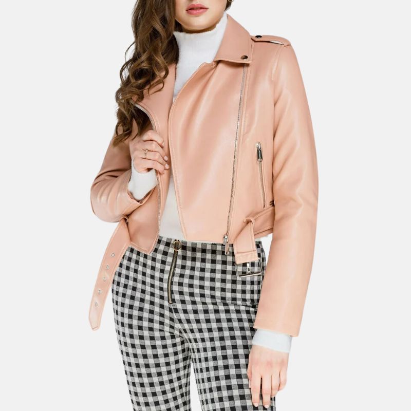 Leather Light Pink Jacket