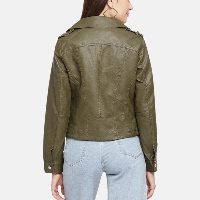 womens-asymmetrical-zipper-biker-green-jacket