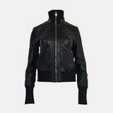 womens-black-bomber-leather-jacket