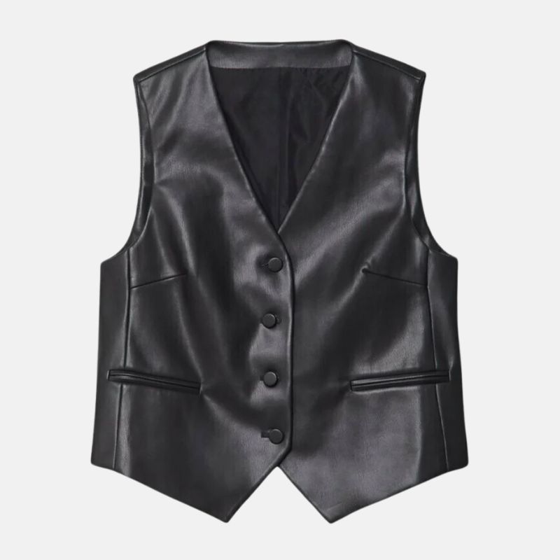 Womens Leather Motorcycle Vest