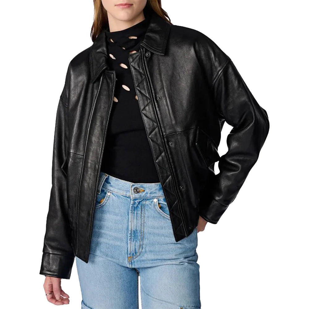 womens-bomber-black-leather-jacket