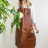 All Purpose Multi Pockets Genuine Leather Apron for Men and Women