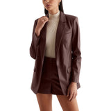 womens-brown-leather-blazer