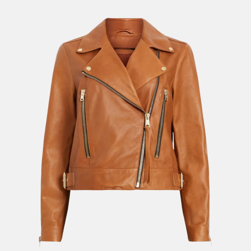 Biker Leather Brown Jacket