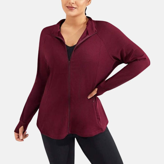 womens-burgundy-designer-zip-up-fleece