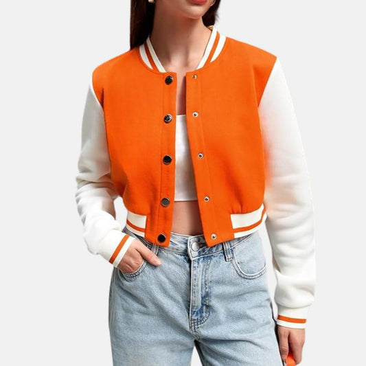 womens-cropped-orange-varsity-jacket