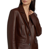 womens-dark-brown-leather-blazer