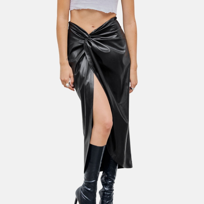 womens-long-black-leather-skirt-