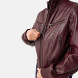 womens-maroon-racer-leather-biker-jacket