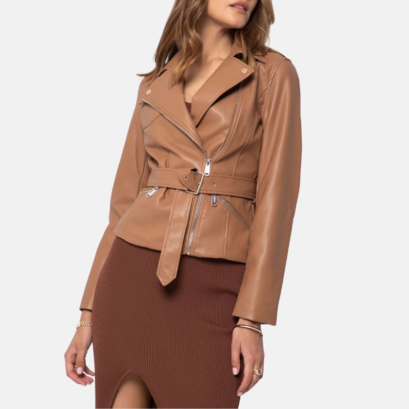 Womens Leather Brown Jacket