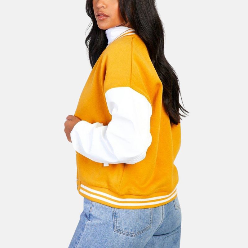 womens-mustard-satin-bomber-