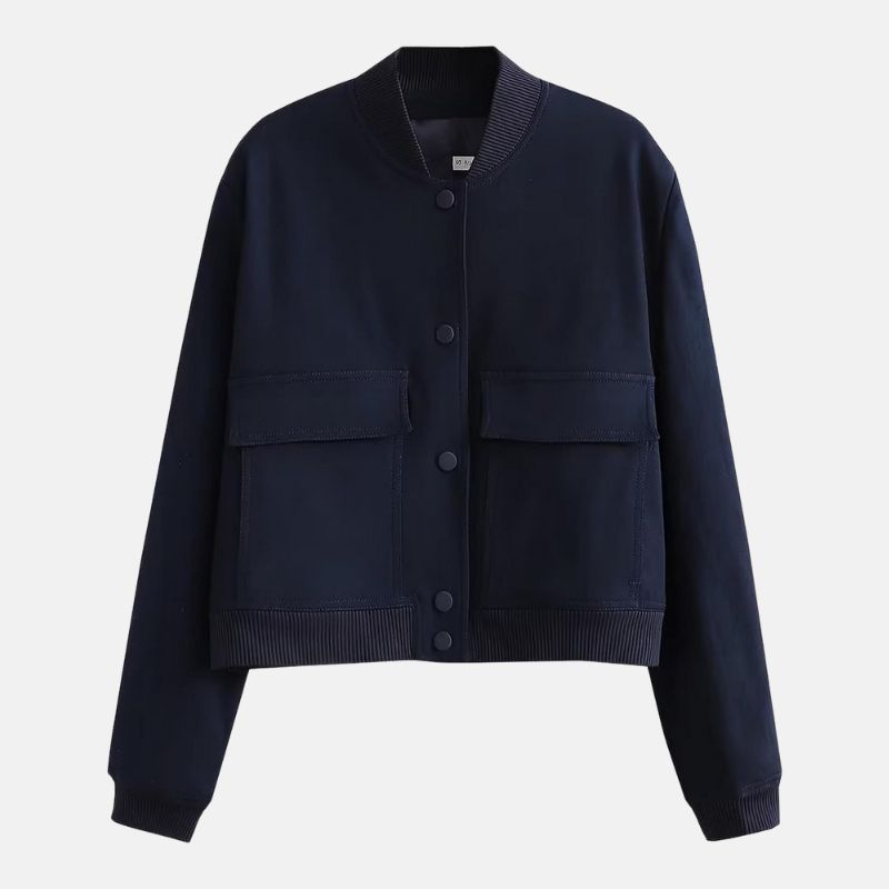 womens-navy-blue-drop-shoulder-button-jacket