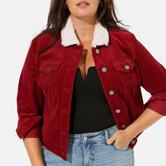 womens-red-denim-jacket-with-white-fur-collar