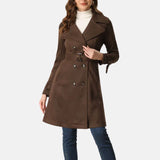 womens-suede-brown-double-breasted-trench-coat