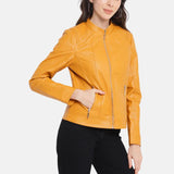 womens-yellow-leather-jacket-cafe-racer-