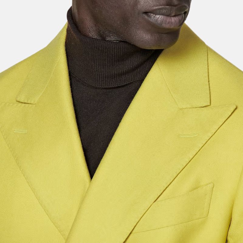 Men's Yellow 2-Piece Tuxedo Double Breasted Suit